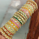 FS Collection Multi-Color Kundan Stone Designer Bangles Set