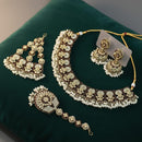 FS Collection Crystal Stone And Pearl Designer Necklace Set