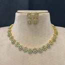 FS Collection Premium American Diamond Statement Necklace Set
