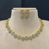 FS Collection Premium American Diamond Statement Necklace Set