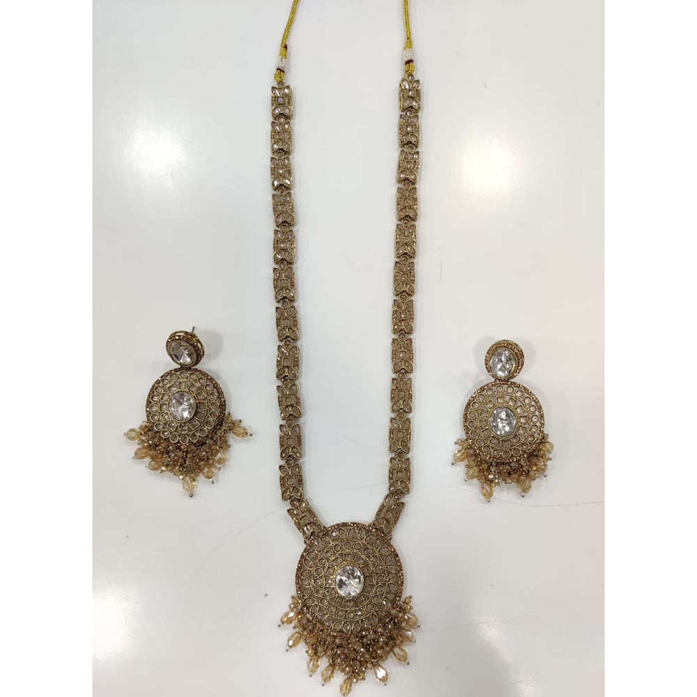 FS Collection Heritage Crystal Stone Pearl And Beaded Necklace Set