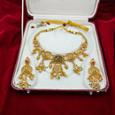FS Collection Sparkling Pota Stone And Pearl Elegance Necklace Set
