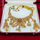 FS Collection Sparkling Pota Stone And Pearl Elegance Necklace Set