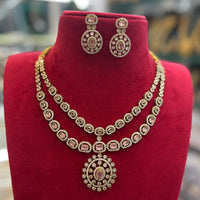 FS Collection Pota Stone And Austrian Stone Designer Necklace Set