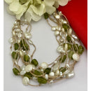FS Collection Trendy Pearl Designer Multi Layer Necklace