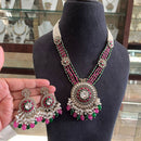 FS Collection Ethnic Kundan Pearl And Beads Statement Necklace Set
