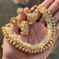 FS Collection Elegant Pearl Designer Necklace Set