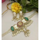 FS Collection Pota Stone And Mother Of Pearl Designer Choker Necklace Set