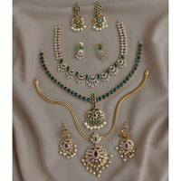 FS Collection Luxury Pota Stone And Austrian Party Wear Combo Set 