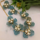 FS Collection Trendy Blossom Pearl Necklace Set 