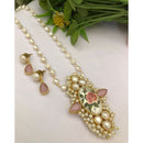 FS Collection Royal Pota Stone Pearl Designer Long Necklace Set