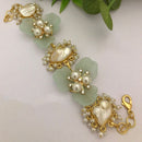 FS Collection Designer Blossom Mother of Pearl Adjustable Bracelet