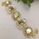 FS Collection Designer Blossom Mother of Pearl Adjustable Bracelet