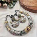 FS Collection 2 Tone Plated Pota Stone And Pearl Necklace Set