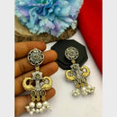 FS Collection 2 Tone Plated Pota Stone And Pearl Dangler Earrings
