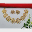FS Collection Sparkling Pota Stone And Pearl Elegance Necklace Set