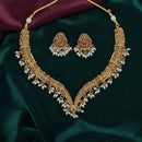 FS Collection Ethnic Beads And Pearl Necklace Set for Women