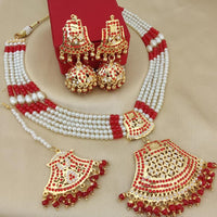 FS Collection Premium Austrian Stone Pearl And Beads Necklace Set