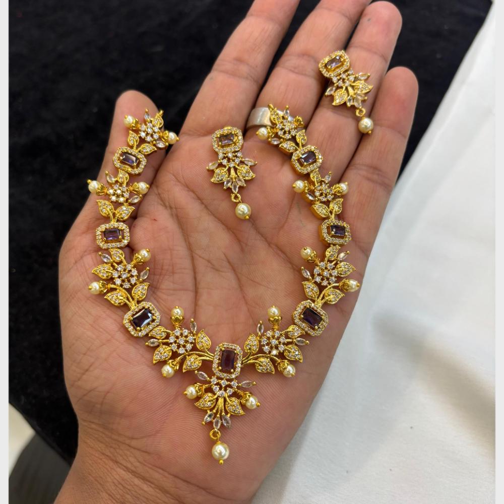 FS Collection Classic Crystal Stone And Austrian Stone Necklace Set