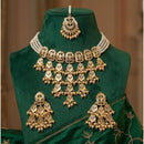 FS Collection Ethnic Design Beads And Pearl Choker Necklace Set