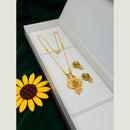 FS Collection Royal Gold Forming  Meenakari Long Necklace Set