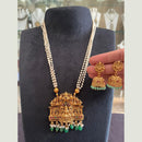 FS Collection Sparkling Pota Stone And Pearl Goddess Temple Necklace Set