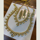 FS Collection Ethnic Design Kundan Stone Double Necklace Set