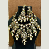 FS Collection Heritage Kundan Stone Pearl And Beads Designer Necklace Set