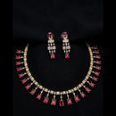 FS Collection Premium American Diamond Statement Necklace Set