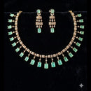FS Collection Premium American Diamond Statement Necklace Set
