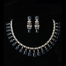 FS Collection Premium American Diamond Statement Necklace Set