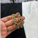 FS Collection Premium Austrian Stone And Crystal Stone Bangles Set