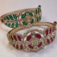 FS Collection Designer Polki Kundan Openable Kada Bracelet
