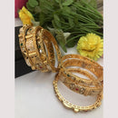 FS Collection Heritage Style Pota Stone And Meenakari Bangles Set