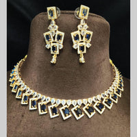 FS Collection Premium American Diamond Statement Necklace Set