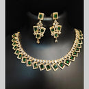 FS Collection Premium American Diamond Statement Necklace Set
