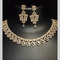 FS Collection Premium American Diamond Statement Necklace Set