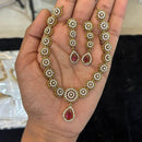 FS Collection Glamorous Crystal Stone Necklace Set
