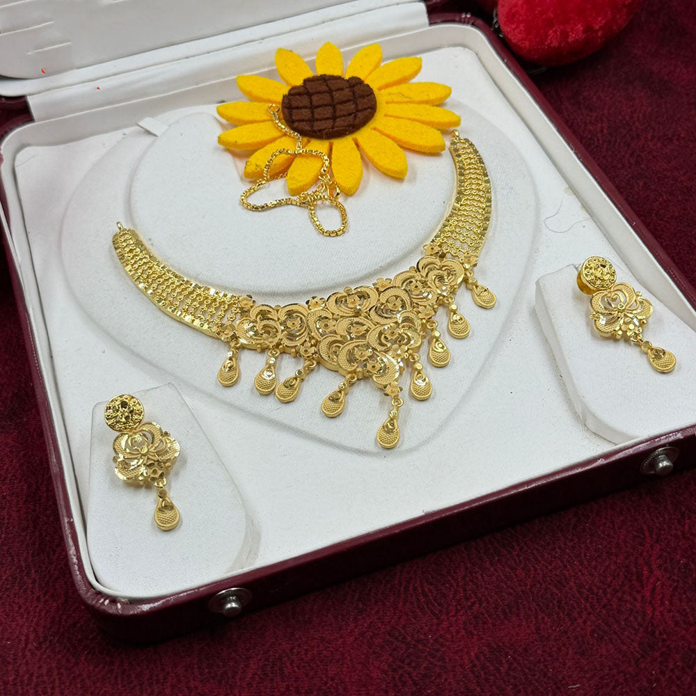 FS Collection Glamorous Floral Design Necklace Set