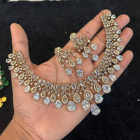 FS Collection Sparkling American Diamond Designer Necklace Set