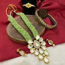 FS Collection Glamorous Kundan Stone And Pearl Necklace Set