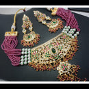 FS Collection Glamorous Pota Stone Pearl And Beads Necklace Set