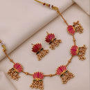 FS Collection Lotus Design Pearl Elegance Necklace Set