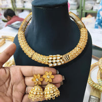 FS Collection Glamorous Pota Stone Choker Necklace Set