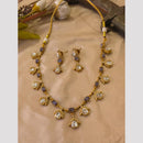 FS Collection Royal Polki Kundan Stone And Pota Stone  Necklace Set