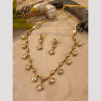 FS Collection Royal Polki Kundan Stone And Pota Stone  Necklace Set