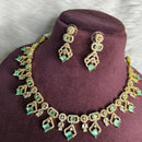 FS Collection Premium Gold Plated Austrian Stone And Crystal Stone Necklace Set