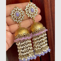 FS Collection Kundan Stone And Beads Designer Dangler Earrings