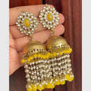 FS Collection Kundan Stone And Beads Designer Dangler Earrings