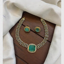 FS Collection Gold Plated AD Stone Choker Necklace Set